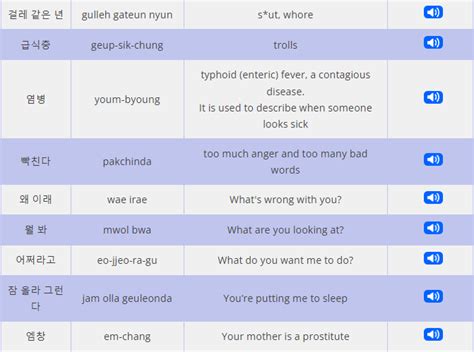 korean cuss words